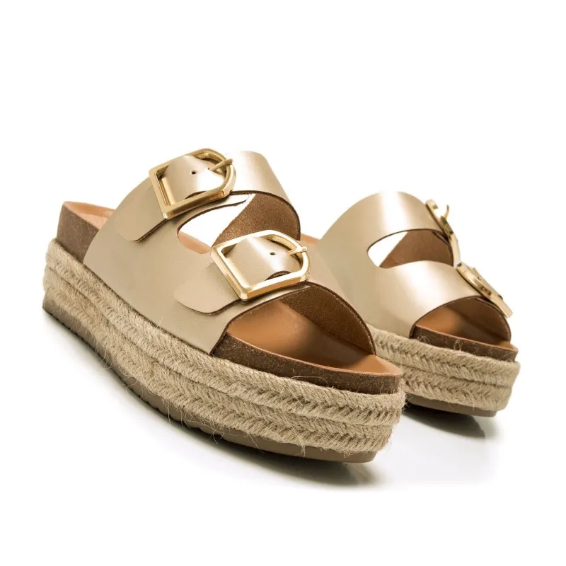 Sandalias Casual de Mujer MTNG PERLA Oro 57067
