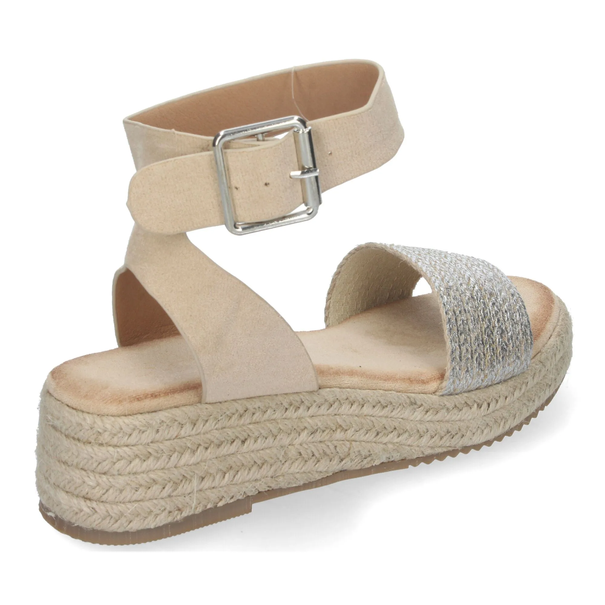 SANDALIAS DE PLATAFORMA PLATEADAS EN YUTE PARA MUJER SX3Q48