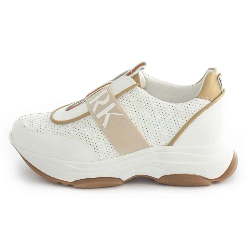 Sapatilhas RUIKA Pele Branco Ouro 38/6313
