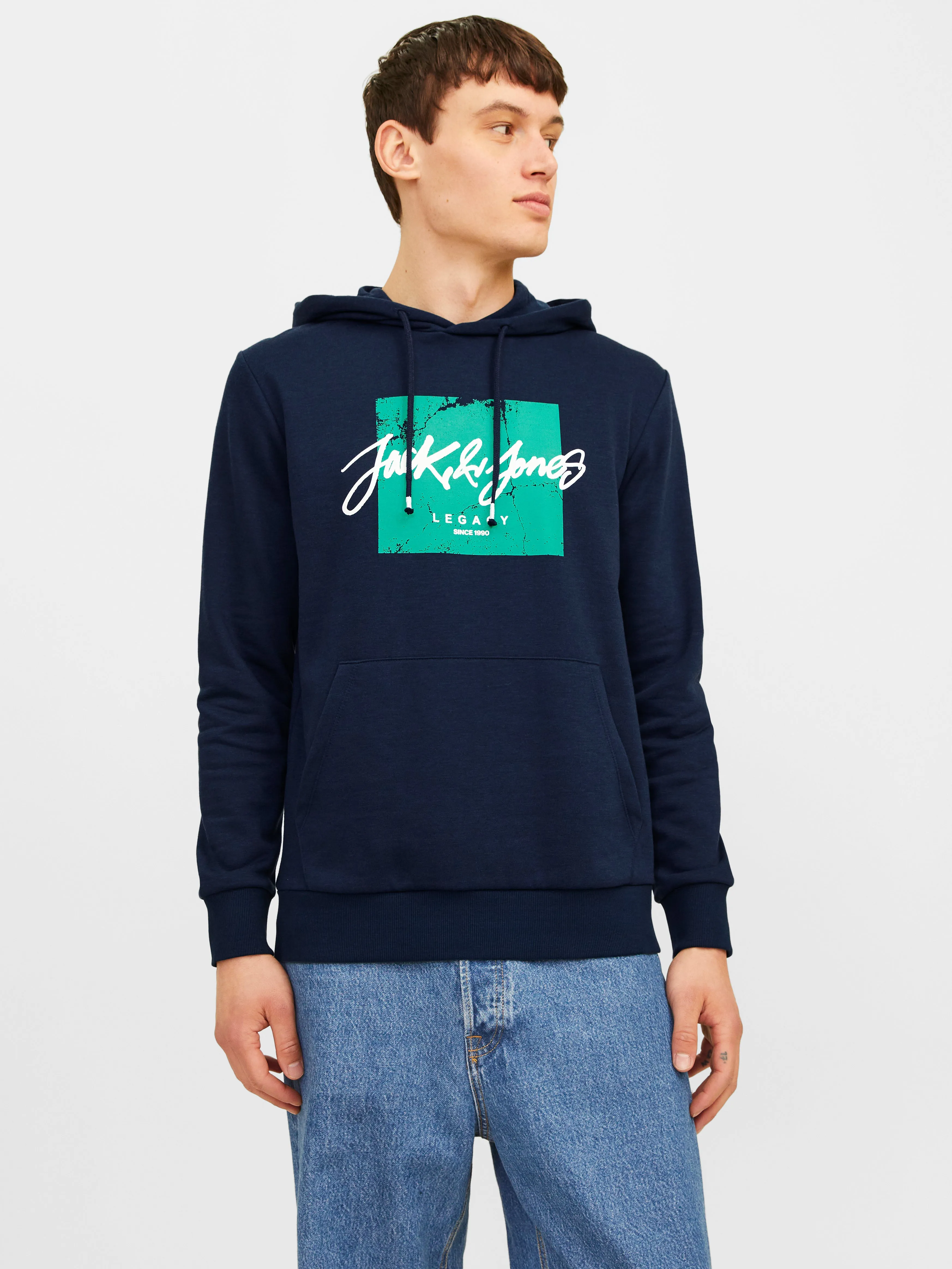 Sudadera con capucha Logotipo | Azul oscuro | Jack & Jones®