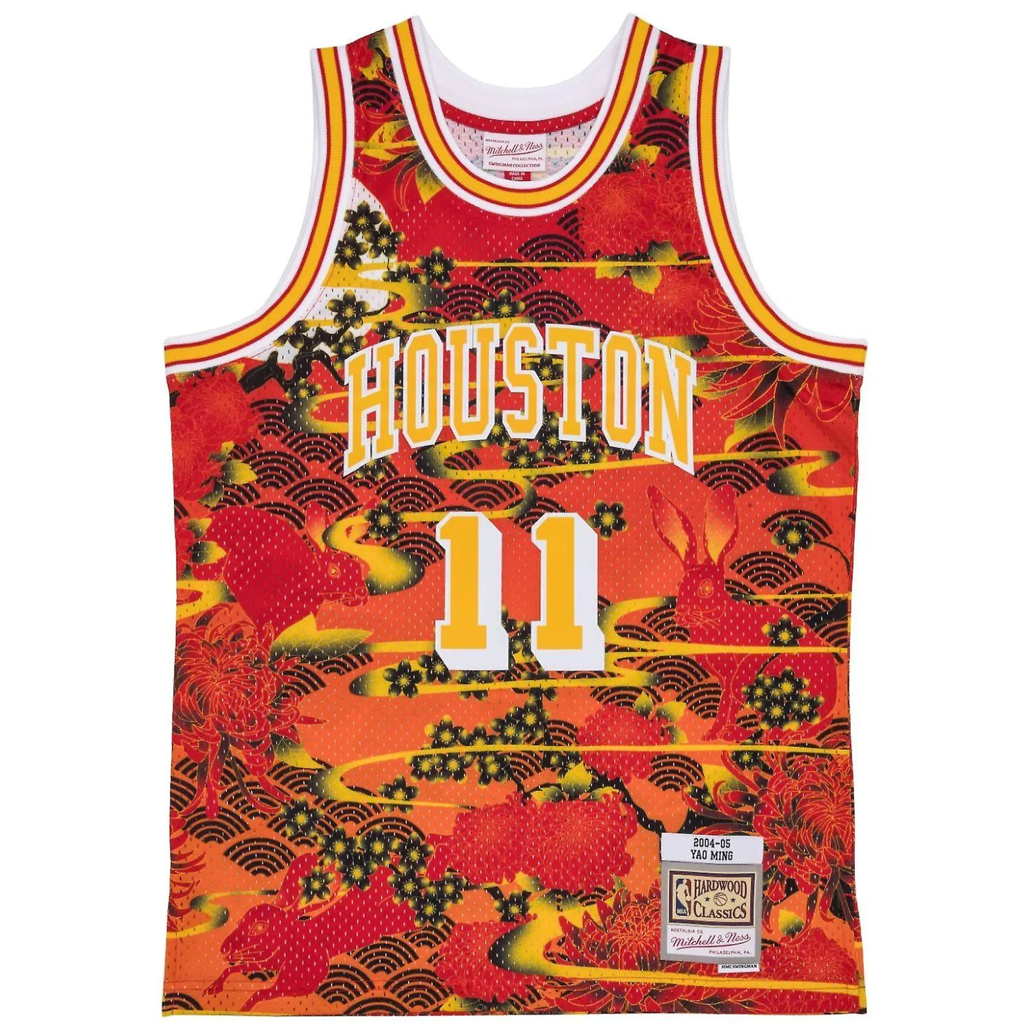 Swingman Camiseta de malla Houston Rockets asiático Yao Ming
