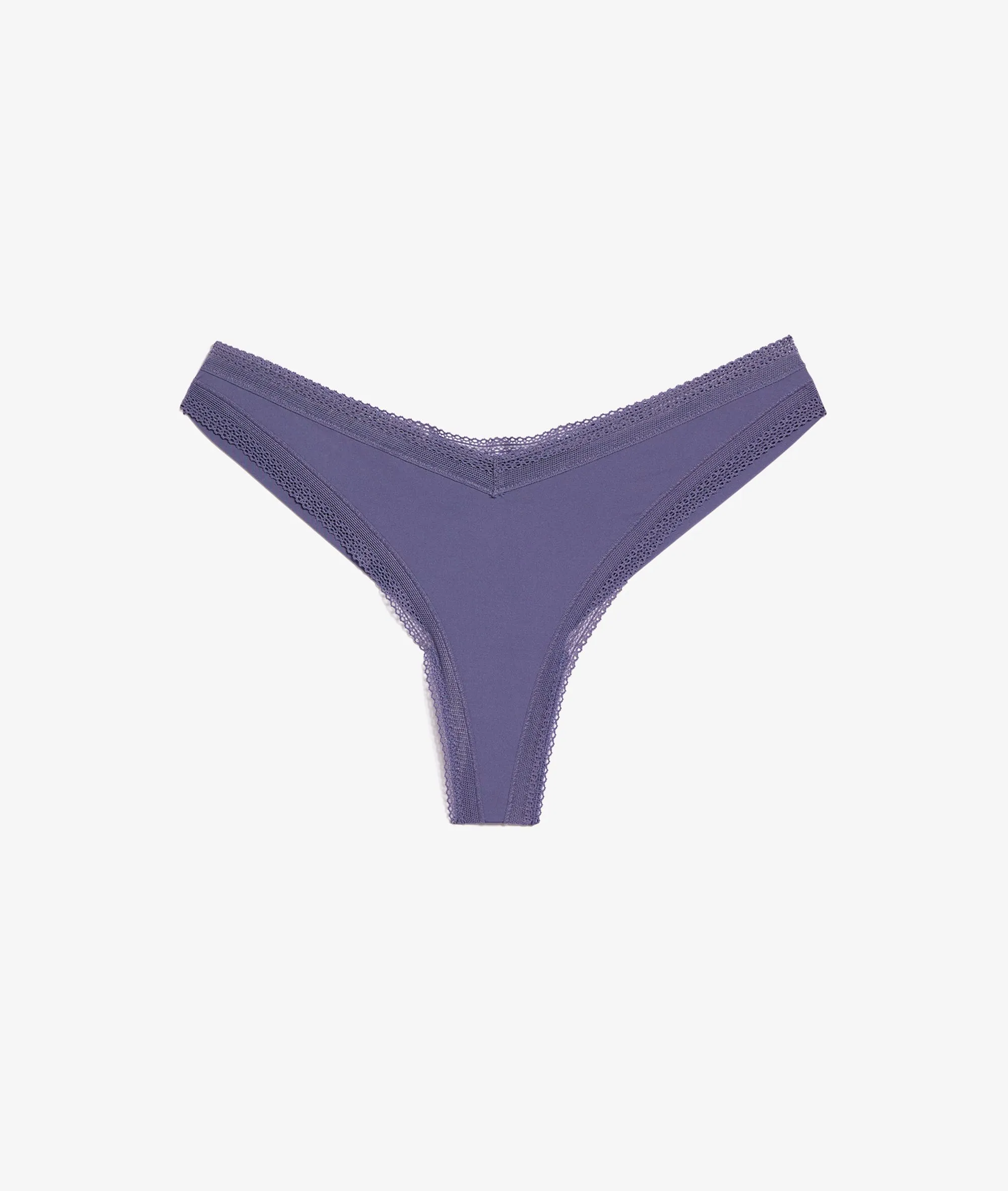 TANGA DE MICROFIBRA Y ENCAJE LOLIE JEAN DENIM  ETAM