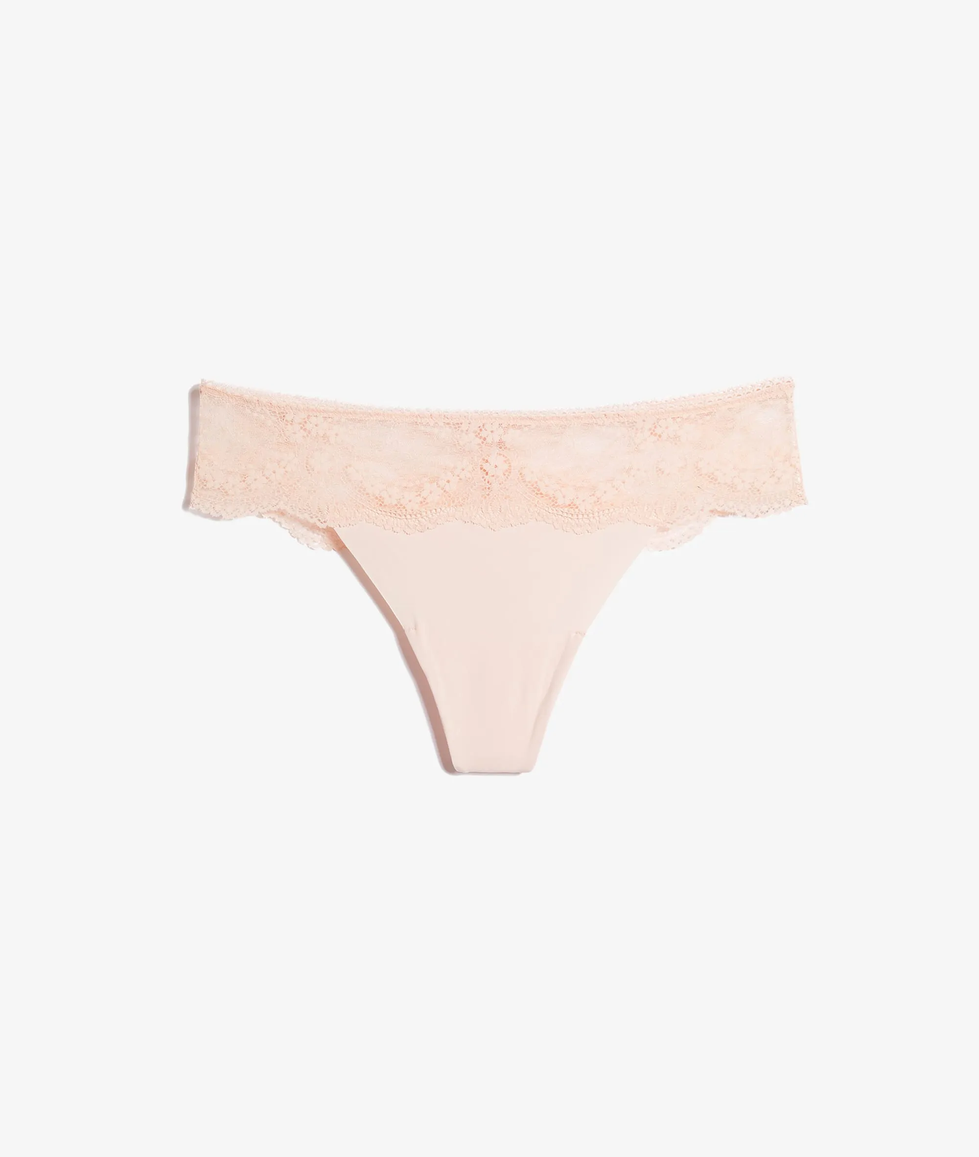 TANGA MICROFIBRA Y ENCAJE PURE DELICATE ROSE POUDRE  ETAM