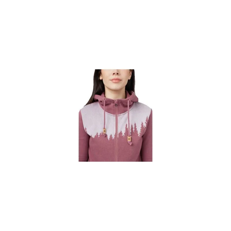 Tentree Juniper Zip Hoodie (Crushed Berry) Mujer