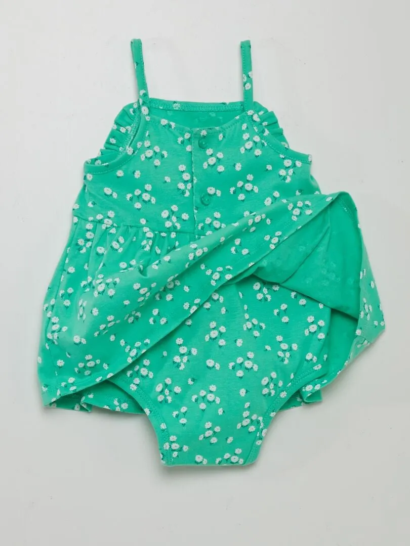 VESTIDO BODY CON MOTIVO  VERDE