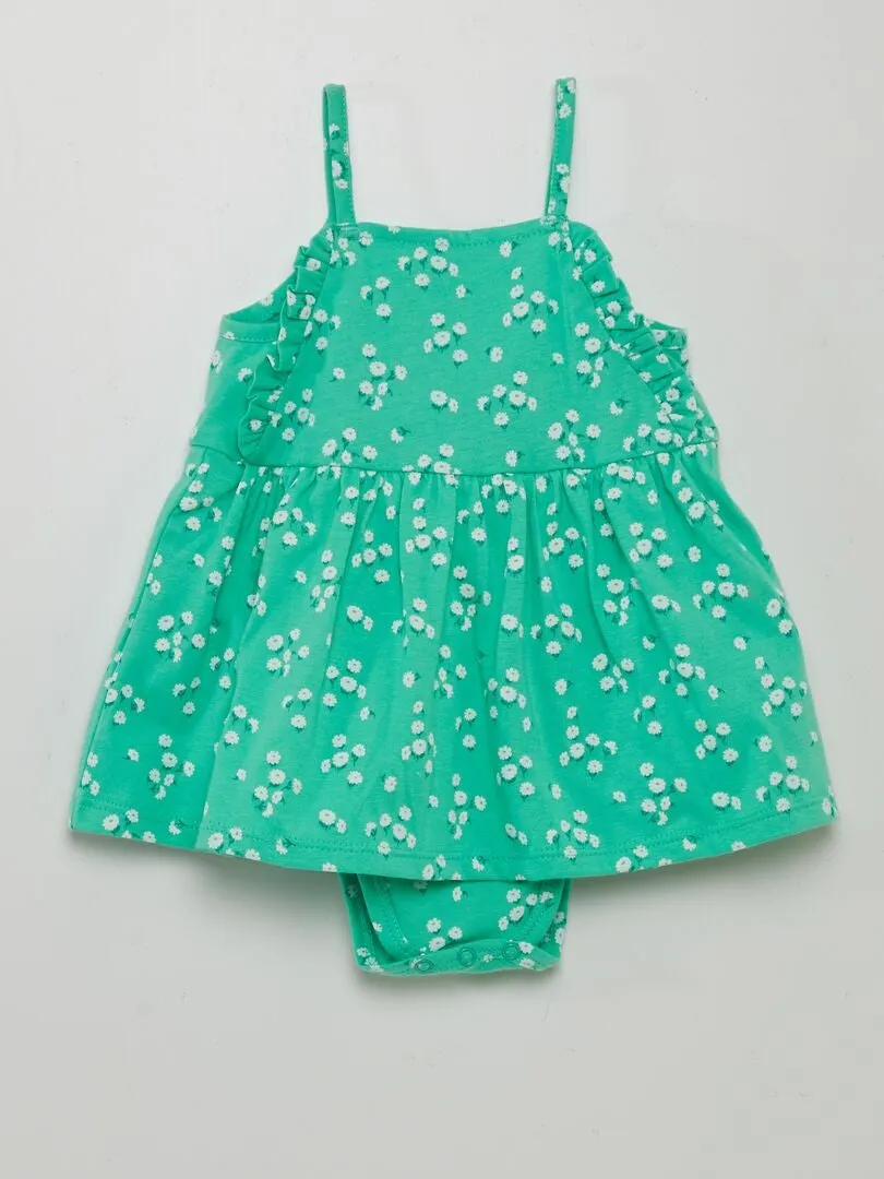 VESTIDO BODY CON MOTIVO  VERDE