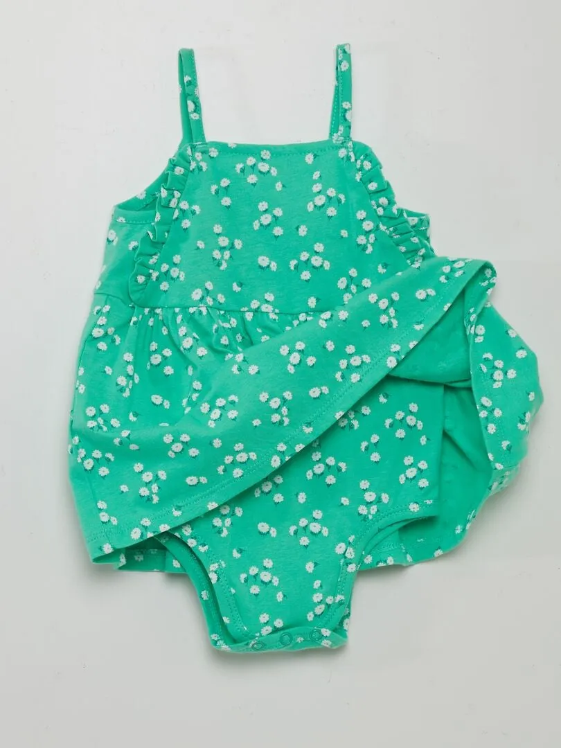VESTIDO BODY CON MOTIVO  VERDE