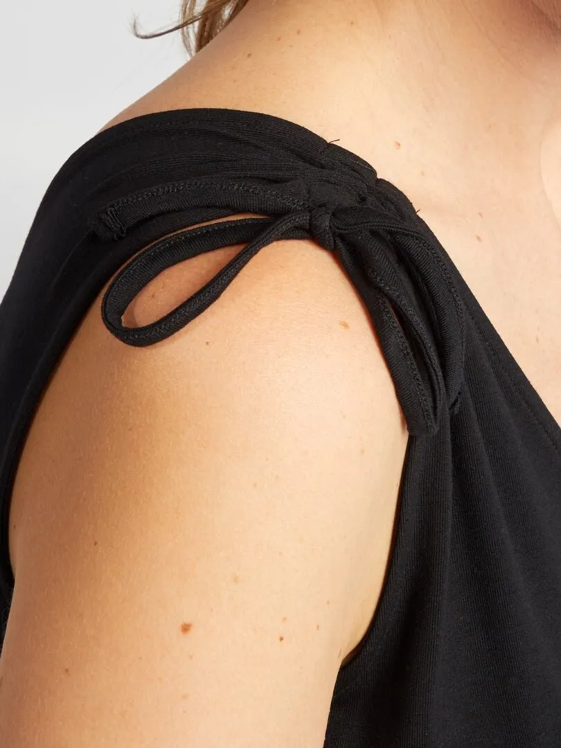 VESTIDO CORTO DE LACTANCIA  NEGRO