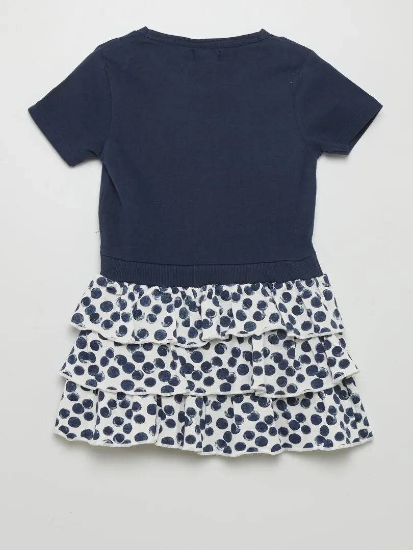 VESTIDO ESTAMPADO 2 EN 1  AZUL